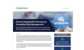 Protect PeopleSoft FSCM Data & Streamline Risk Management
