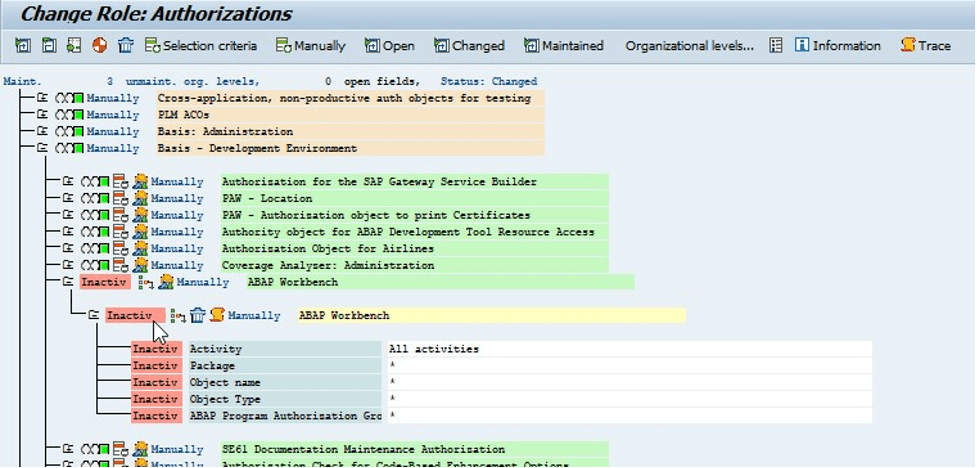 SAP authorisations